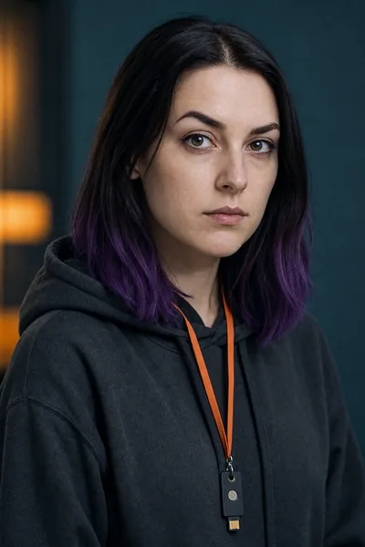 Weronika Firlej — portret wygenerowany przez SI; fikcyjna persona