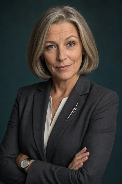 Renata Gawlik — portret wygenerowany przez SI; fikcyjna persona